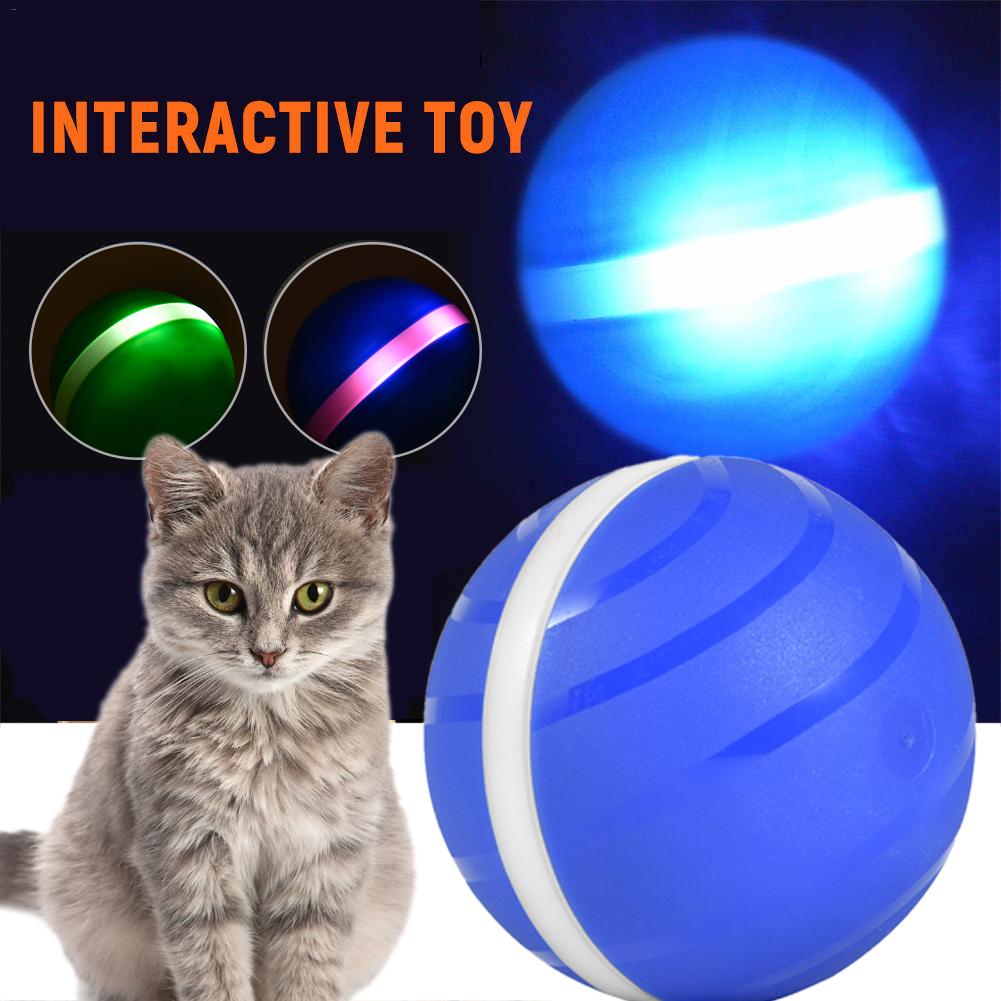 Smart Interactive LED Bouncing Ball for Cat USB Rechargeable Automatic