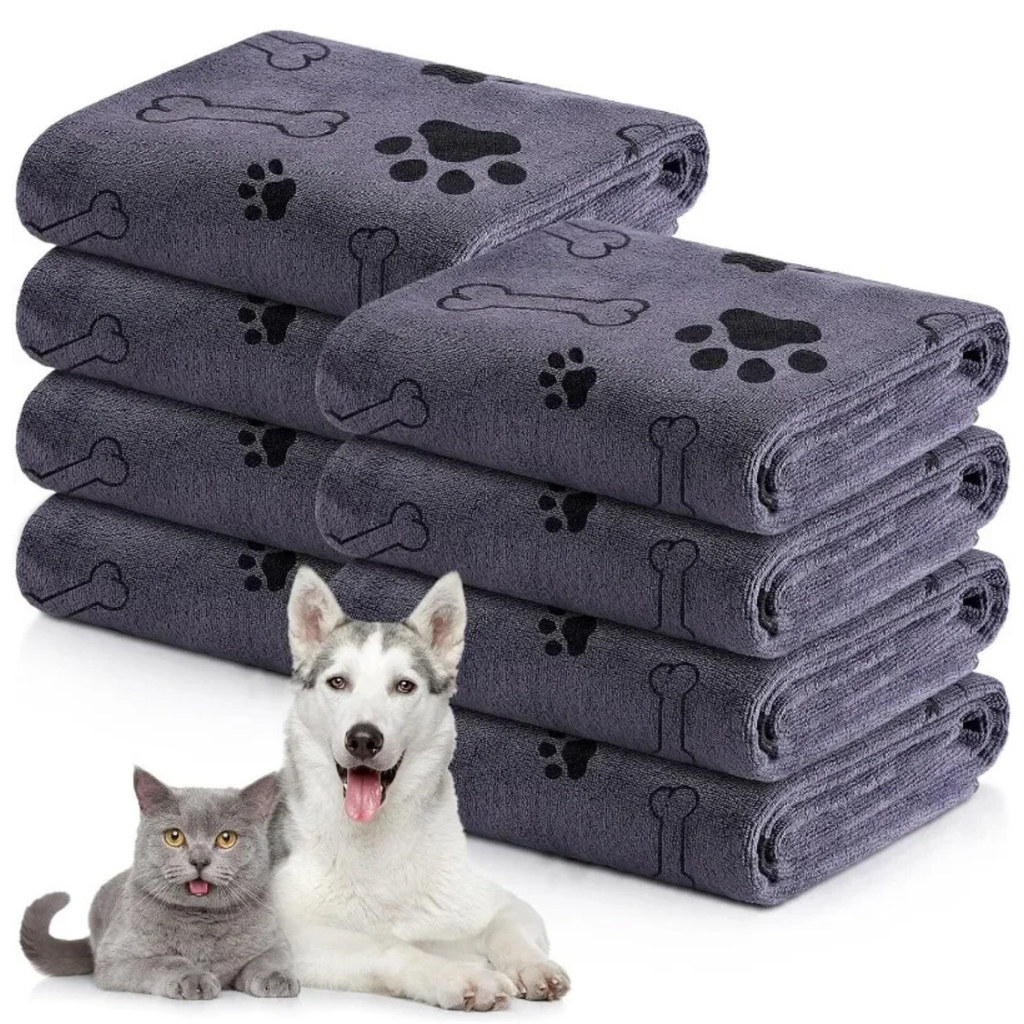 Quick-Dry Microfiber Dog Towel - Paw Print