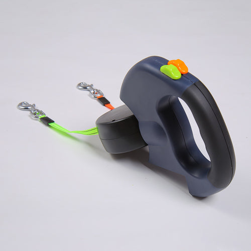 No-Tangle Double Dog Leash with LED Light