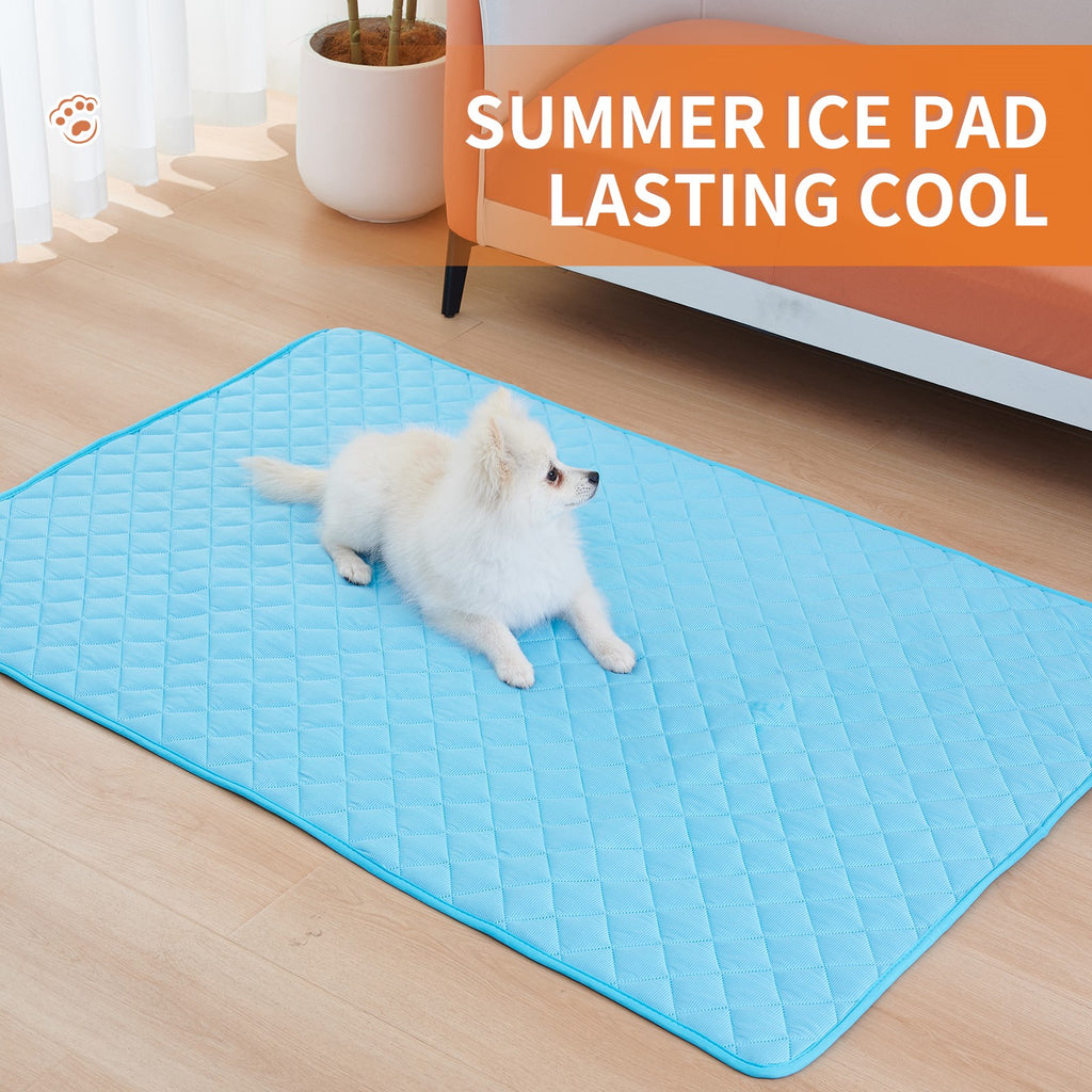 Cooling Ice Silk Pet Mat – Summer Self-Cooling Pad for Dogs & Cats