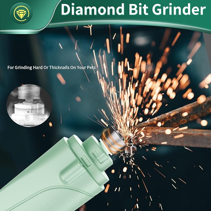 2-in-1 Electric Pet Nail Grinder & Clipper with LED Light