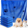 Quick-Dry Microfiber Dog Towel - Paw Print
