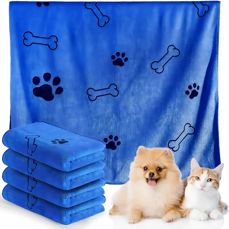 Quick-Dry Microfiber Dog Towel - Paw Print