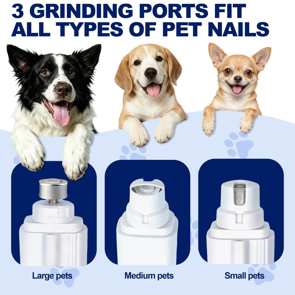 2-in-1 Electric Pet Nail Grinder & Clipper with LED Light