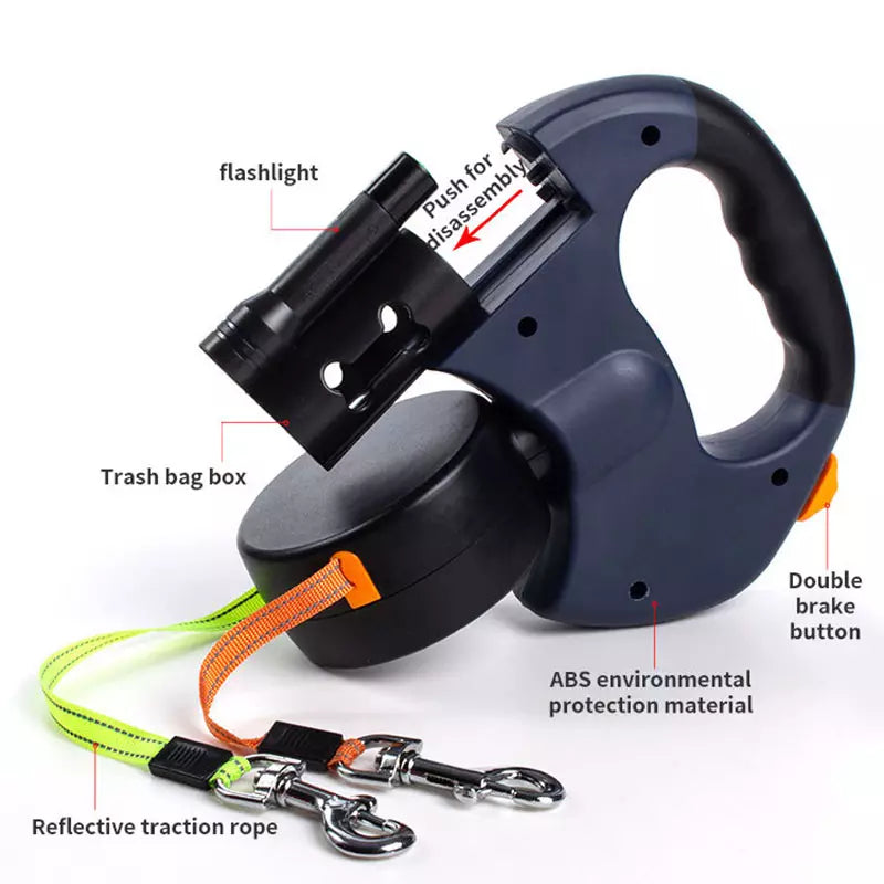 No-Tangle Dog Leash with LED Light